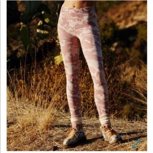 Free People Movement Good Karma Pink Camo Legging